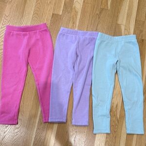 Children’s Place Kids Fleece Leggings Set - Pink, Purple, and Blue